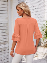 Load image into Gallery viewer, Ruffled Square Neck Half Sleeve Top (multiple color options)
