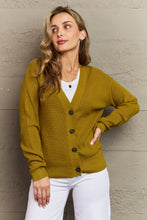 Load image into Gallery viewer, Kiss Me Tonight Button Down Cardigan in Chartreuse
