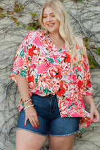 Load image into Gallery viewer, Paradise in Bloom Floral V-Neck Half Sleeve Shirt
