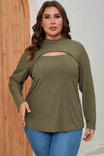 Load image into Gallery viewer, Looking Forward To It Cutout Mock Neck Long Sleeve Top
