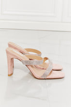 Load image into Gallery viewer, Leave A Little Sparkle Rhinestone Block Heel Sandal in Pink
