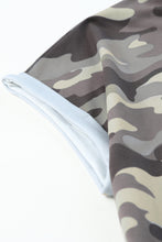 Load image into Gallery viewer, Hidden In Plain Sight Camouflage Print Round Neck Tie Hem Tee

