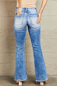 Izzie Mid Rise Bootcut Jeans by Bayeas