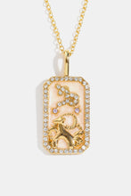 Load image into Gallery viewer, Cosmic Constellation Zodiac Sign Rhinestone Pendant Necklace (all signs)
