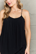 Load image into Gallery viewer, Hang Loose Tulip Hem Cami Top in Black
