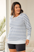 Load image into Gallery viewer, Don&#39;t Think Twice Striped Round Neck Long Sleeve Top
