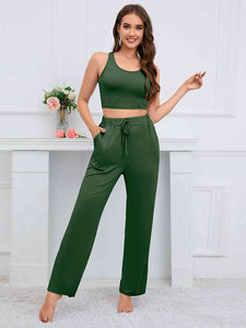 Elevated Lounge Tank, Cardigan, and Pants Lounge Set (multiple color options)