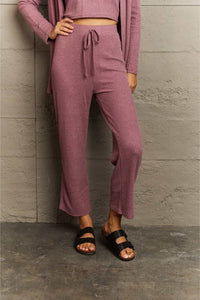Relaxed Radiance Cropped Top, Long Pants and Cardigan Lounge Set (2 color options)