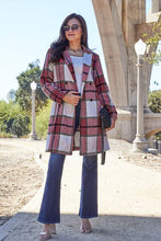 Load image into Gallery viewer, Mountain Views Plaid Button Up Lapel Collar Coat (multiple color options)
