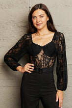 Load image into Gallery viewer, Allure in Attire Lace Long Sleeve Bodysuit
