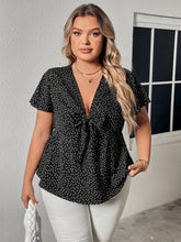 Load image into Gallery viewer, My Only Desire V-Neck Front Bow Flutter Sleeve Blouse
