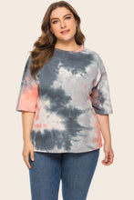 Load image into Gallery viewer, Get Groovy Tie-Dye Half Sleeve Tee Shirt - Plus
