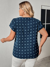 Load image into Gallery viewer, Lunch In The City Swiss Dot V-Neck Flutter Sleeve Tee
