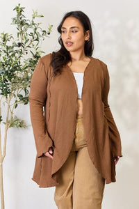 Love Without End Open Front Long Sleeve Cardigan