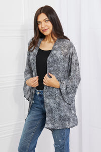 Riviera Road Snake Print Chiffon Kimono