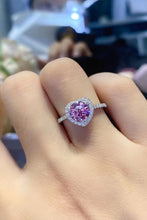 Load image into Gallery viewer, Blushing Love&#39;s Embrace 1 Carat Moissanite Heart Ring
