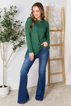 Load image into Gallery viewer, Everyday Beautiful Dropped Shoulder Mock Neck Long Sleeve Slit Top

