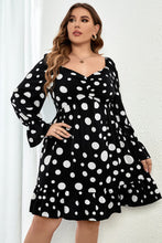 Load image into Gallery viewer, Polka Dot Party Sweetheart Neck Flounce Sleeve Mini Dress
