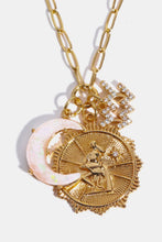 Load image into Gallery viewer, Celestial Zodiac Sign and Moon Pendant Necklace (all signs)
