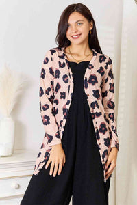 Roaming Free Printed Button Front Longline Cardigan