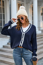 Load image into Gallery viewer, Game Day Chill Buttoned V-Neck Long Sleeve Cardigan (2 color options)
