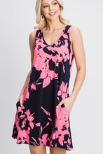 Load image into Gallery viewer, Best of Me Floral V-Neck Tank Dress with Pockets
