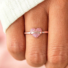 Load image into Gallery viewer, Mother&#39;s Embrace: MOM 925 Sterling Silver Rose Gold Engraved Ring
