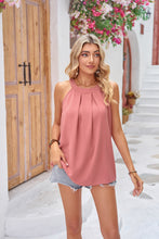 Load image into Gallery viewer, Moments of Fun Grecian Neck Sleeveless Top (multiple color options)

