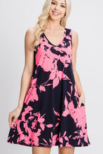 Load image into Gallery viewer, Best of Me Floral V-Neck Tank Dress with Pockets
