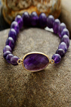 Load image into Gallery viewer, Handcrafted Amethyst Beaded Bracelet
