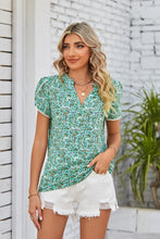 Load image into Gallery viewer, Harboring Feelings Floral Notched Neck Blouse (multiple color options)
