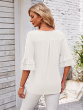 Load image into Gallery viewer, Ruffled Square Neck Half Sleeve Top (multiple color options)
