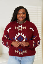 Load image into Gallery viewer, Mulberry Muse Aztec Soft Fuzzy Sweater
