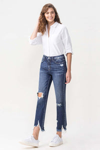 Jackie High Rise Crop Straight Leg Jeans by Lovervet