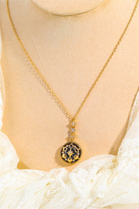Nostalgic Azure Sandstone Pendant Necklace