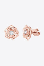 Load image into Gallery viewer, Radiant Blossom Moissanite Flower 925 Sterling Silver Earrings(rose gold or silver)

