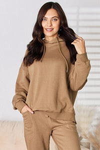 Chilled Out Drawstring Drop Shoulder Long Sleeve Hoodie