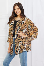 Load image into Gallery viewer, Wild Muse Animal Print Kimono in Camel
