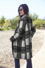 Load image into Gallery viewer, Mountain Views Plaid Button Up Lapel Collar Coat (multiple color options)
