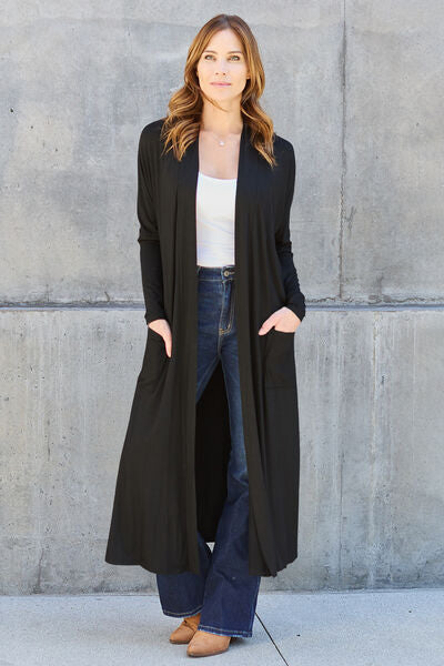 Basic Beauty Open Front Long Sleeve Cardigan (multiple color options)