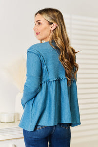 Gentle Spirit Frill Trim Babydoll Blouse