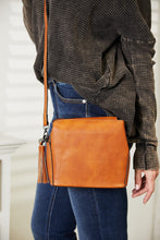 Load image into Gallery viewer, Adventure Awaits Vegan Leather Crossbody Bag with Tassel
