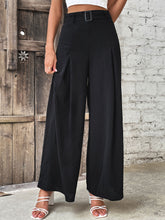 Load image into Gallery viewer, Take Me To The City Ruched High Waist Wide Leg Pants

