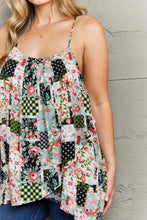 Load image into Gallery viewer, Hang Loose Tulip Hem Cami Top in Patchwork Floral
