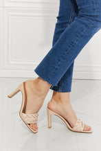 Load image into Gallery viewer, Top of the World Braided Block Heel Sandals in Beige
