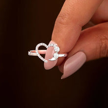 Load image into Gallery viewer, Blushing Love Radiance: Heart-Shaped 925 Sterling Silver Ring
