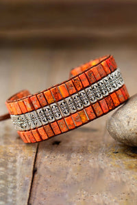 Handcrafted Triple Layer Natural Stone Bracelet (multiple color options)