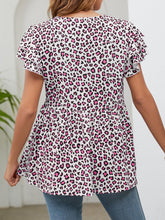Load image into Gallery viewer, Girls Just Wanna Have Fun Leopard Babydoll Blouse (multiple color options)
