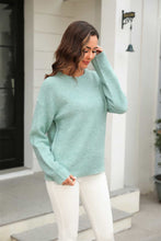 Load image into Gallery viewer, Happy Hearts Round Neck Ribbed Long Sleeve Sweater (multiple color options)
