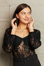 Load image into Gallery viewer, Allure in Attire Lace Long Sleeve Bodysuit
